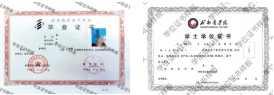 成都医学院成人高等学历继续教育证书样本 成都医学院成人高等学历继续教育证书样本